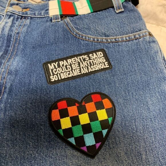 Customized Pride Patchwork Levi’s 100% Cotton Shorts (1023) - Picture 3 of 8